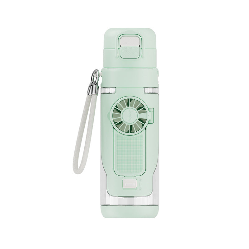 Fuquan fan-shaped water bottle, high-value design, 2026 summer new style, cooling sports water bottle, student-specific portable cup.